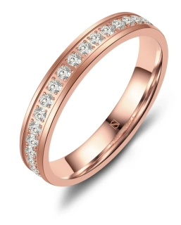 Luxusní ocelový prsten 🌄 Cesta odvahy – Rose Gold