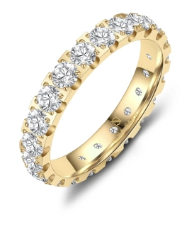 Luxusní ocelový prsten 🌟 Svobodná hvězda – Gold eternity