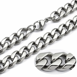 Pánský řetěz z chirurgické oceli 10 mm –  60 cm