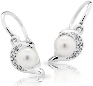 Dětské naušnice Cutie C2389-Ag White