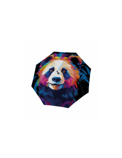 Modern Art Long AC Mighty Panda - holový vystřelovací deštník
