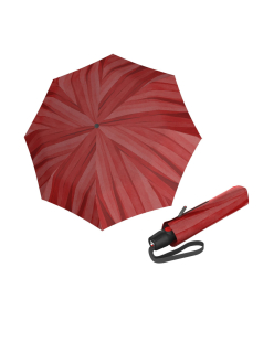 KNIRPS T.200 Medium Duomatic Soft Scarlet - elegantní plně automatický deštník