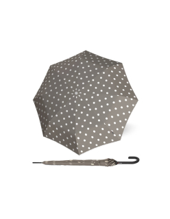 KNIRPS T.760 DOT ART TAUPE - elegantní holový vystřelovací deštník