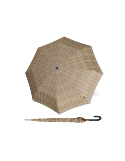 KNIRPS T.760 CHECK BEIGE - elegantní holový vystřelovací deštník