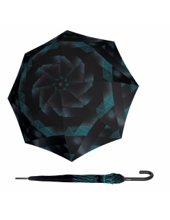 Knirps T .760 Stick Automatic Symphony black - elegantní holový vystřelovací deštník