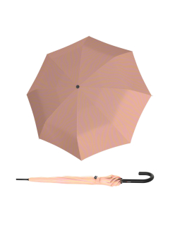 KNIRPS A.760 STICK AUTOMATIC Zebra Peach - elegantní holový vystřelovací deštník