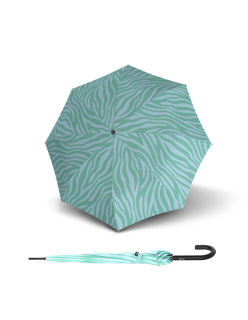 KNIRPS A.760 STICK AUTOMATIC Zebra Mint - elegantní holový vystřelovací deštník