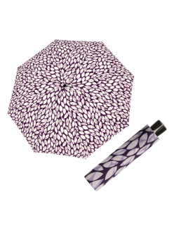 Fiber Mini Leaves indigo - dámský skládací deštník