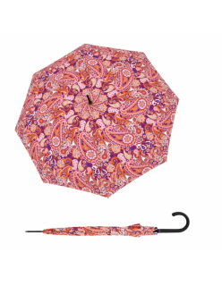 Fiber Flex Long AC Paisley berry - dámský holový vystřelovací deštník