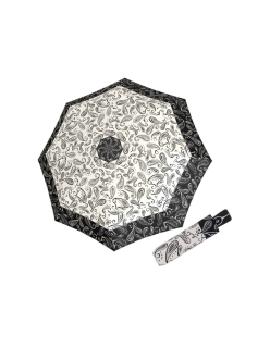 Fiber Magic Black&White Paisley - dámský plně automatický deštník