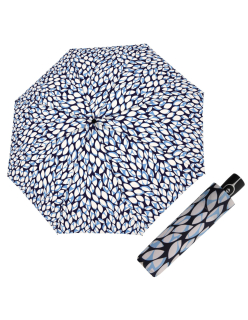 Fiber Magic Leaves blue – dámský plně automatický deštník