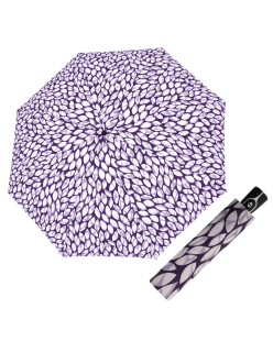 Fiber Magic Leaves indigo – dámský plně automatický deštník