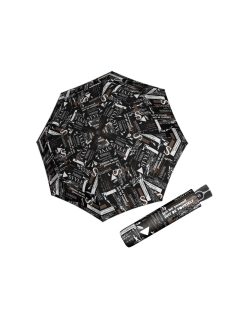 Fiber Magic Scribble Black - dámský plně automatický deštník