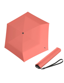Knirps US.050 ultra light slim manual salmon - lehký dámský skládací plochý deštník