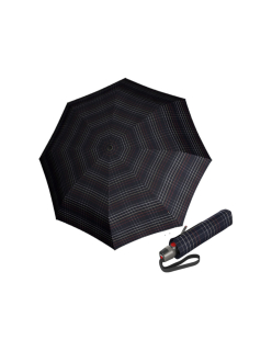KNIRPS T.200 CHECK BLACK - elegantní dámský plně automatický deštník